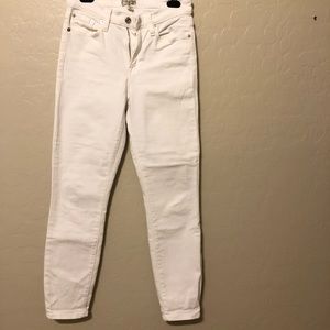 J Crew white skinny crop jeans